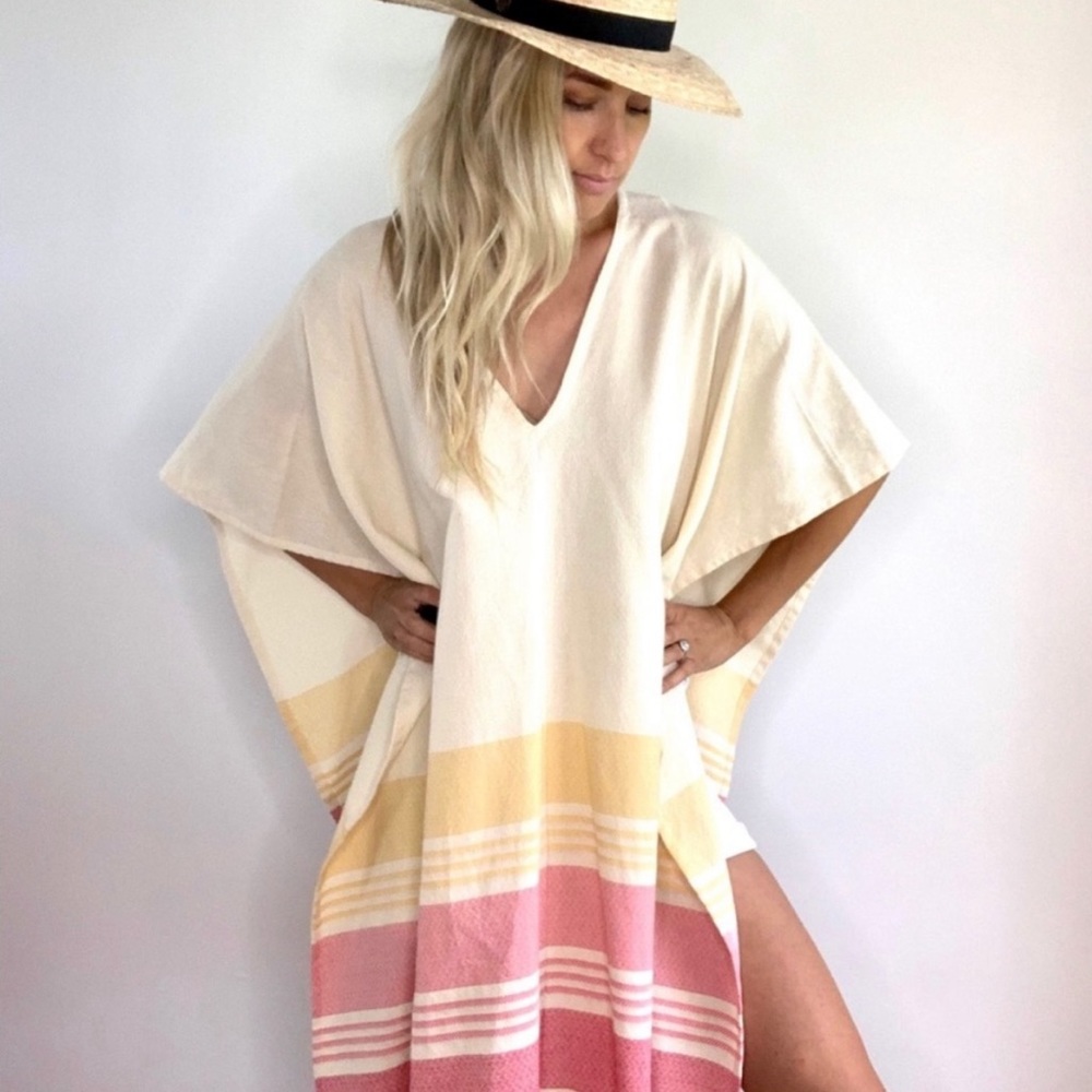 Tribe Alive Beach Fringe Cover Up, 100% Cotton, NWOT